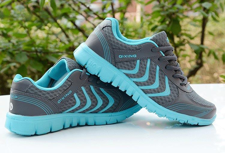 Women's Breathable Mesh Athletic Running Sneakers - Lightweight Lace Up