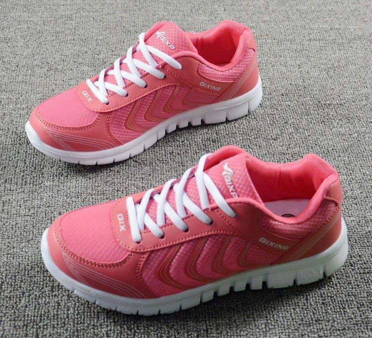 Women's Breathable Mesh Athletic Running Sneakers - Lightweight Lace Up