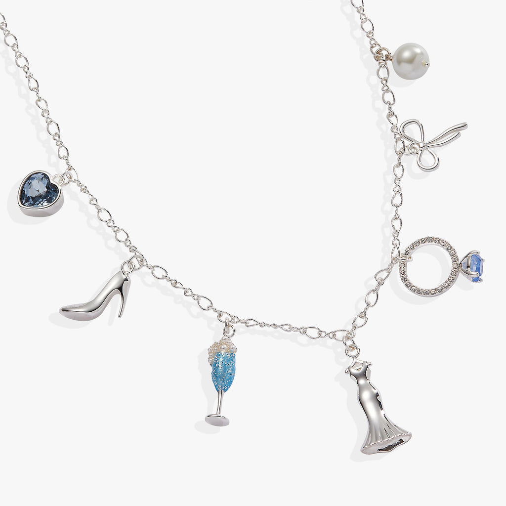 Bridal Multi-Charm Necklace with Wedding Theme Charms