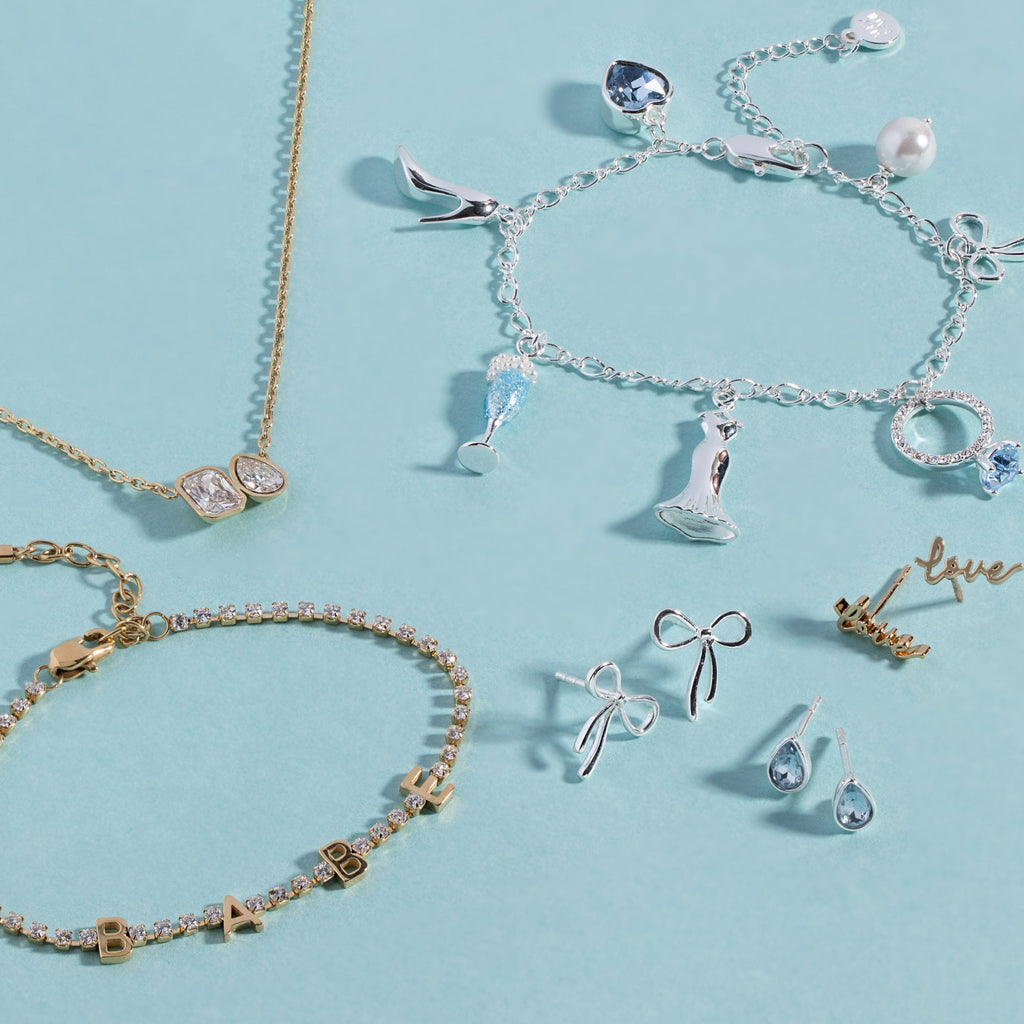 Babe Crystal Tennis Bracelet - Shimmering Letter Charm Accessory