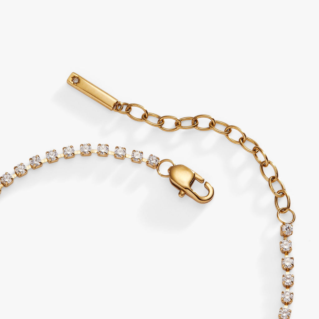 Bride Crystal Tennis Bracelet in Silver for Wedding Day Glamour