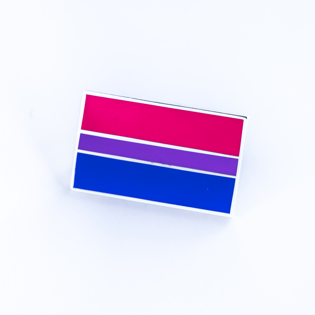 Bisexual Pride Pin - Hard Enamel Lapel Pin with Secure Double Posts