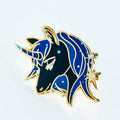 Black and Navy Constellation Unicorn Enamel Pin - 1.25-inch