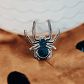 Black Glitter Spider Enamel Pin