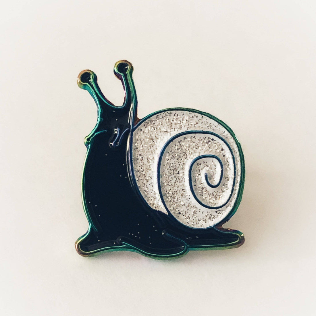 Black & White Snail Enamel Pin