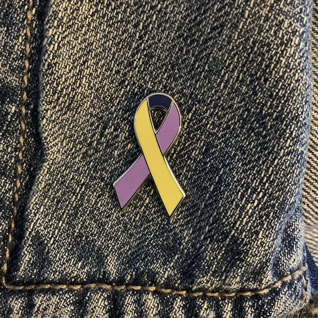 Bladder Cancer Ribbon Pin – Hard Enamel Lapel Pin for Awareness & Support