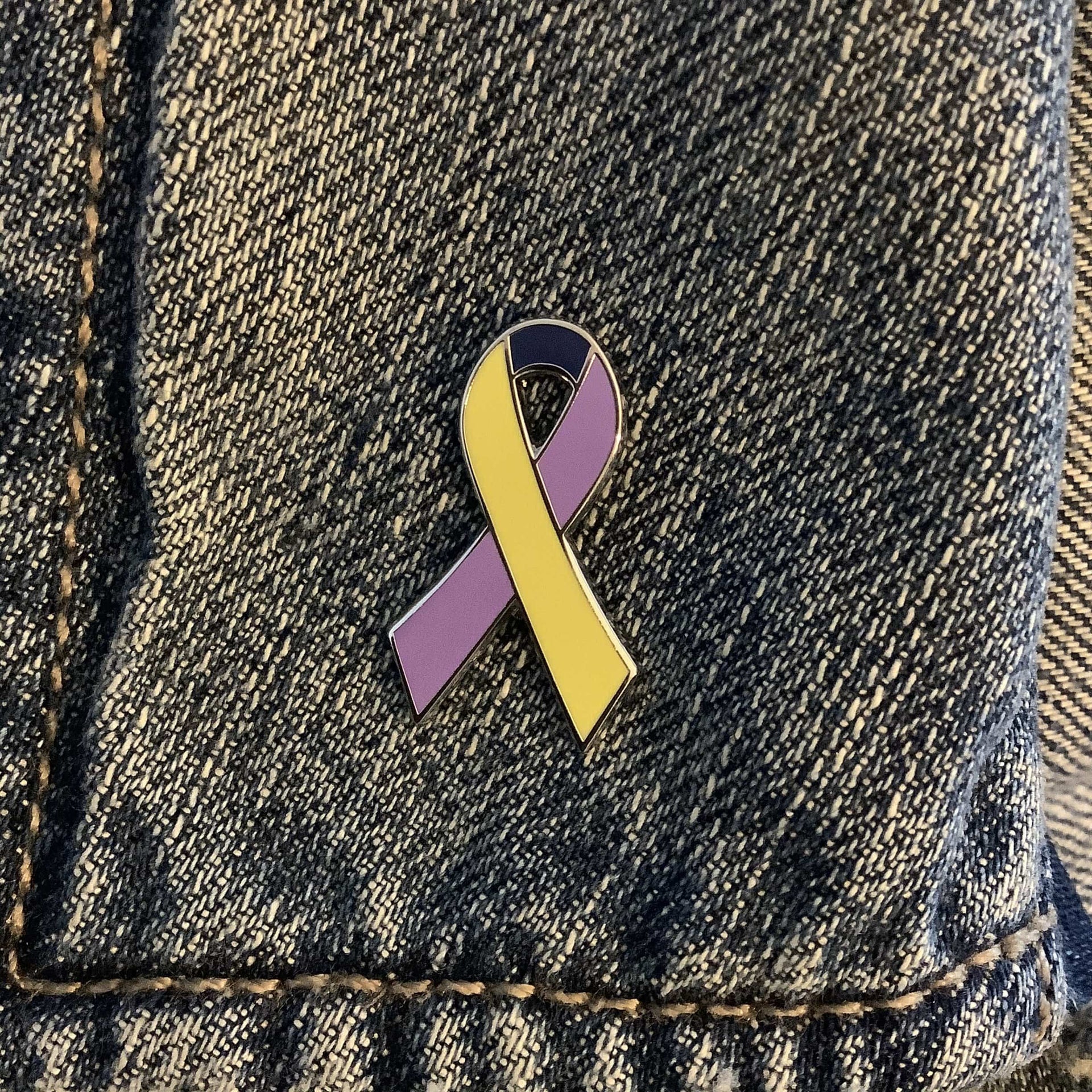 Bladder Cancer Ribbon Pin – Hard Enamel Lapel Pin for Awareness & Support