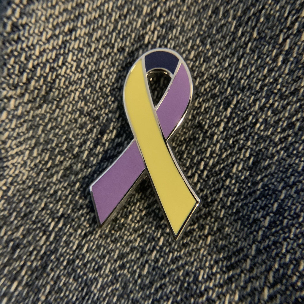 Bladder Cancer Ribbon Pin – Hard Enamel Lapel Pin for Awareness & Support