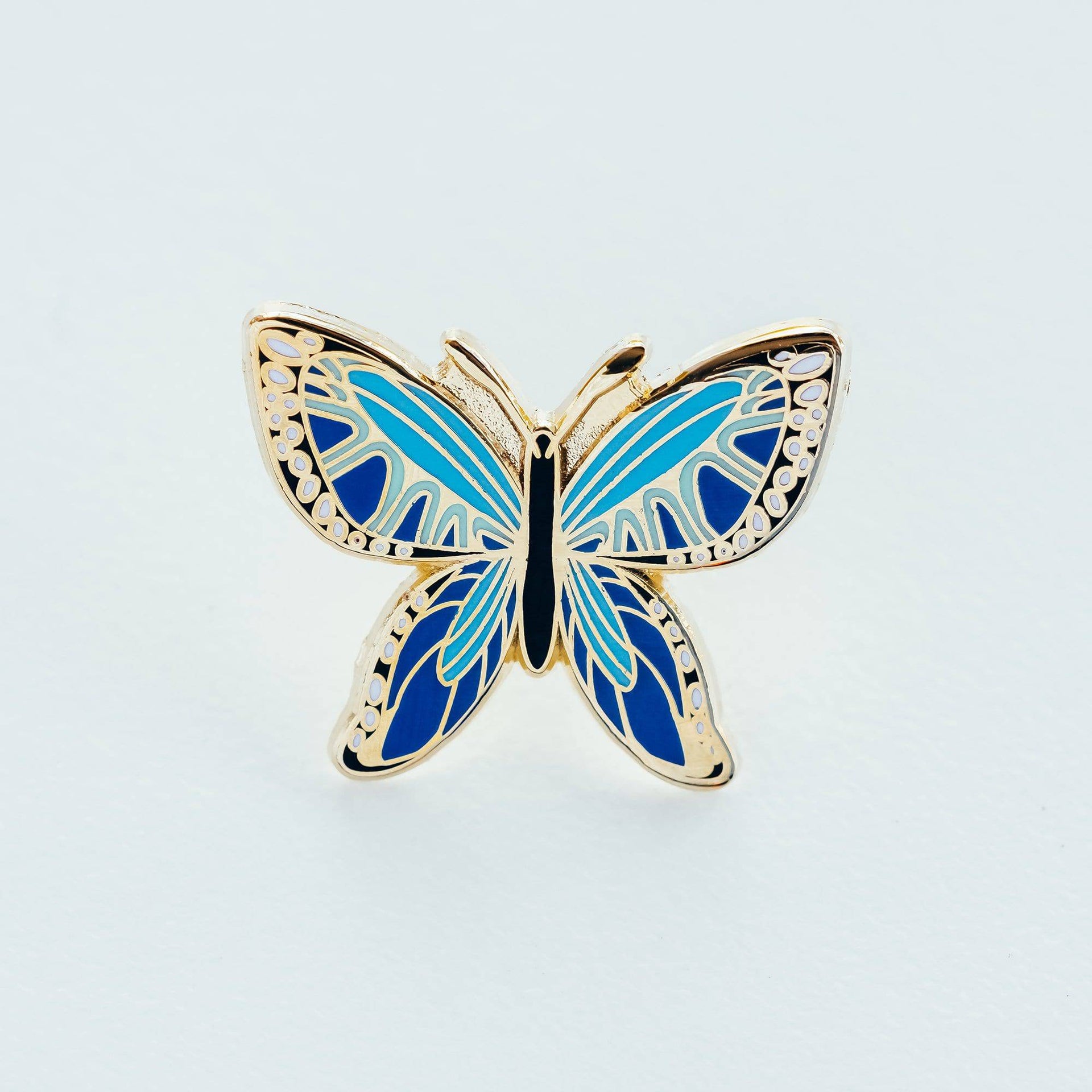 Blue Butterfly Enamel Pin – Symbol of Healing, Peace & Something Blue
