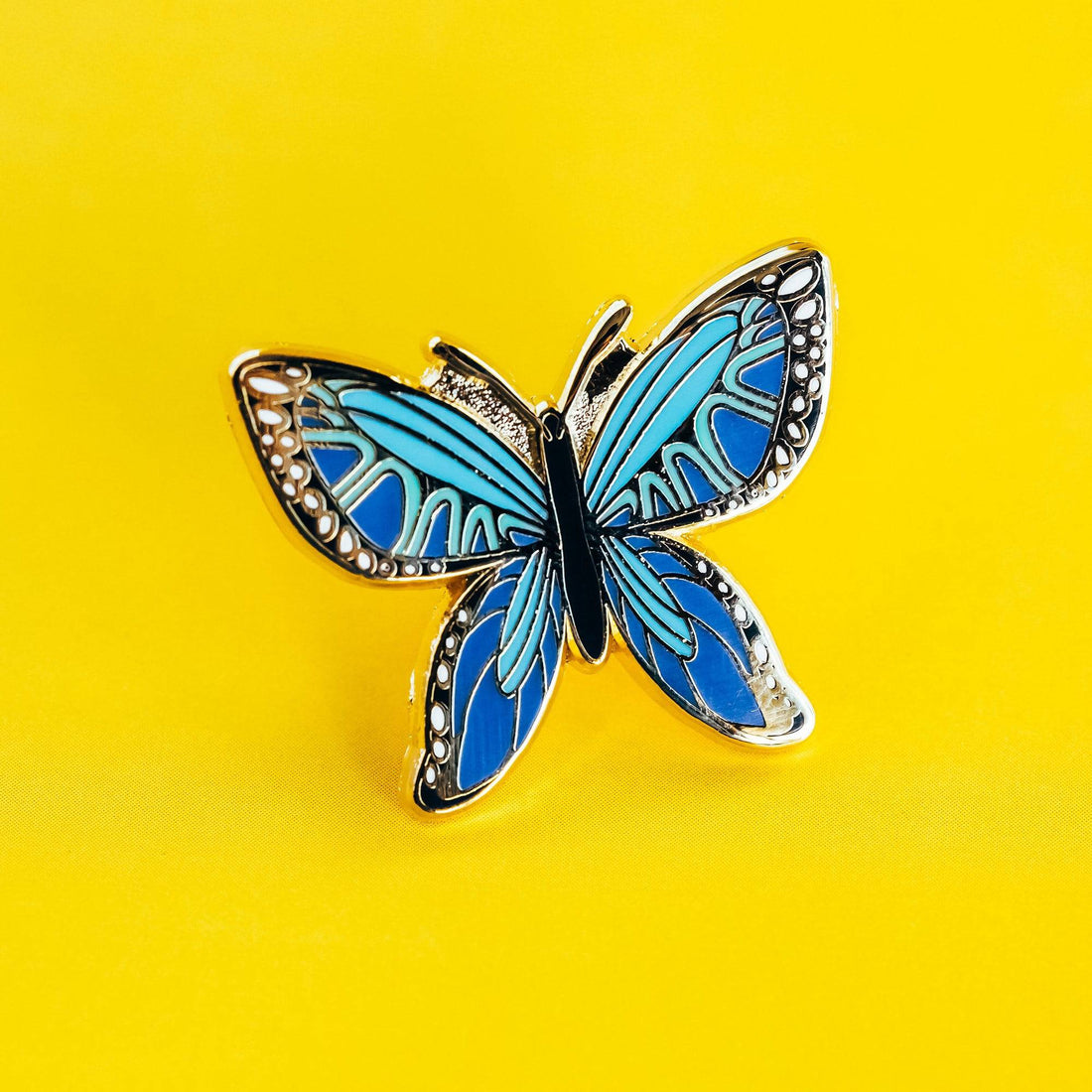 Blue Butterfly Enamel Pin – Symbol of Healing, Peace & Something Blue