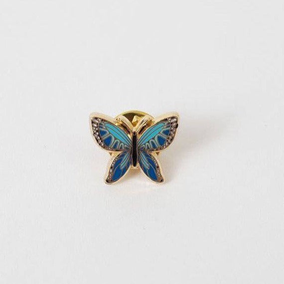 Blue Butterfly Enamel Pin – Symbol of Healing, Peace & Something Blue