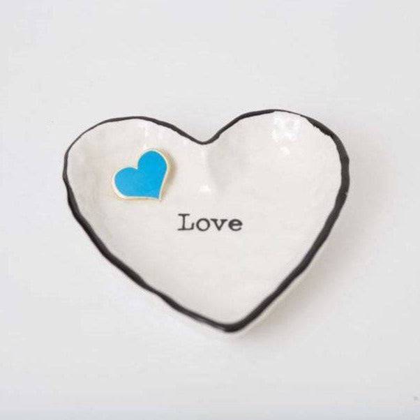 Blue Heart Enamel Pin — 1-inch