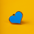 Blue Heart Enamel Pin ¼-inch – Rare Mini Size for Collectors