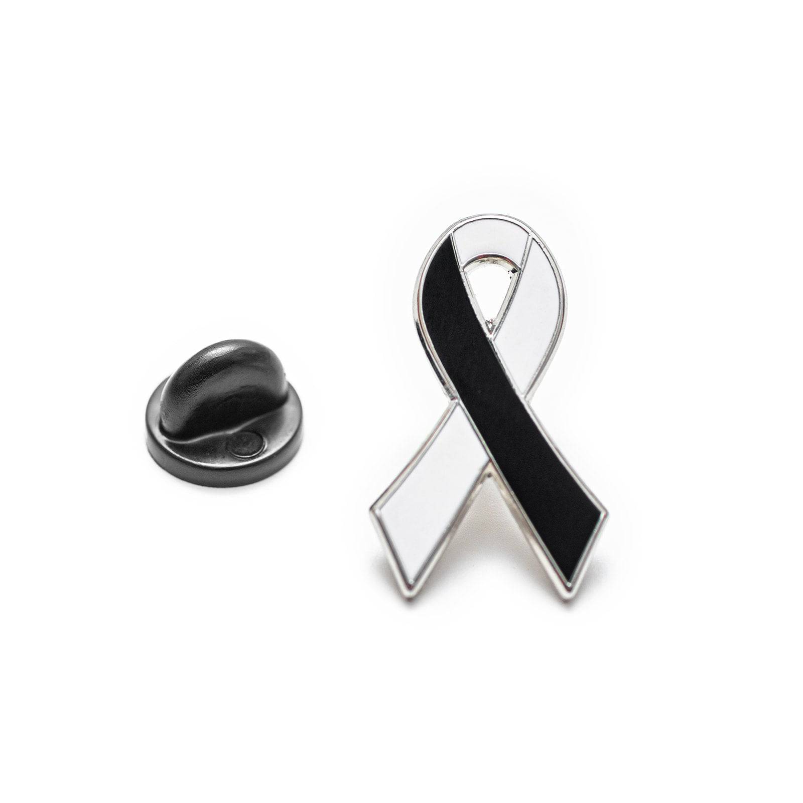 BPD Awareness Pin - Hard Enamel Ribbon Brooch with Secure Rubber Back