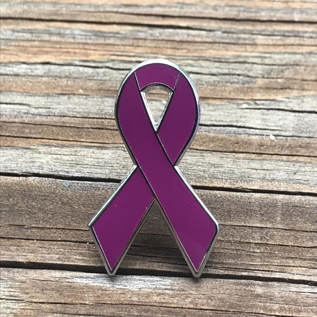 Burgundy Awareness Ribbon Pin – Hard Enamel Lapel Brooch Accessory