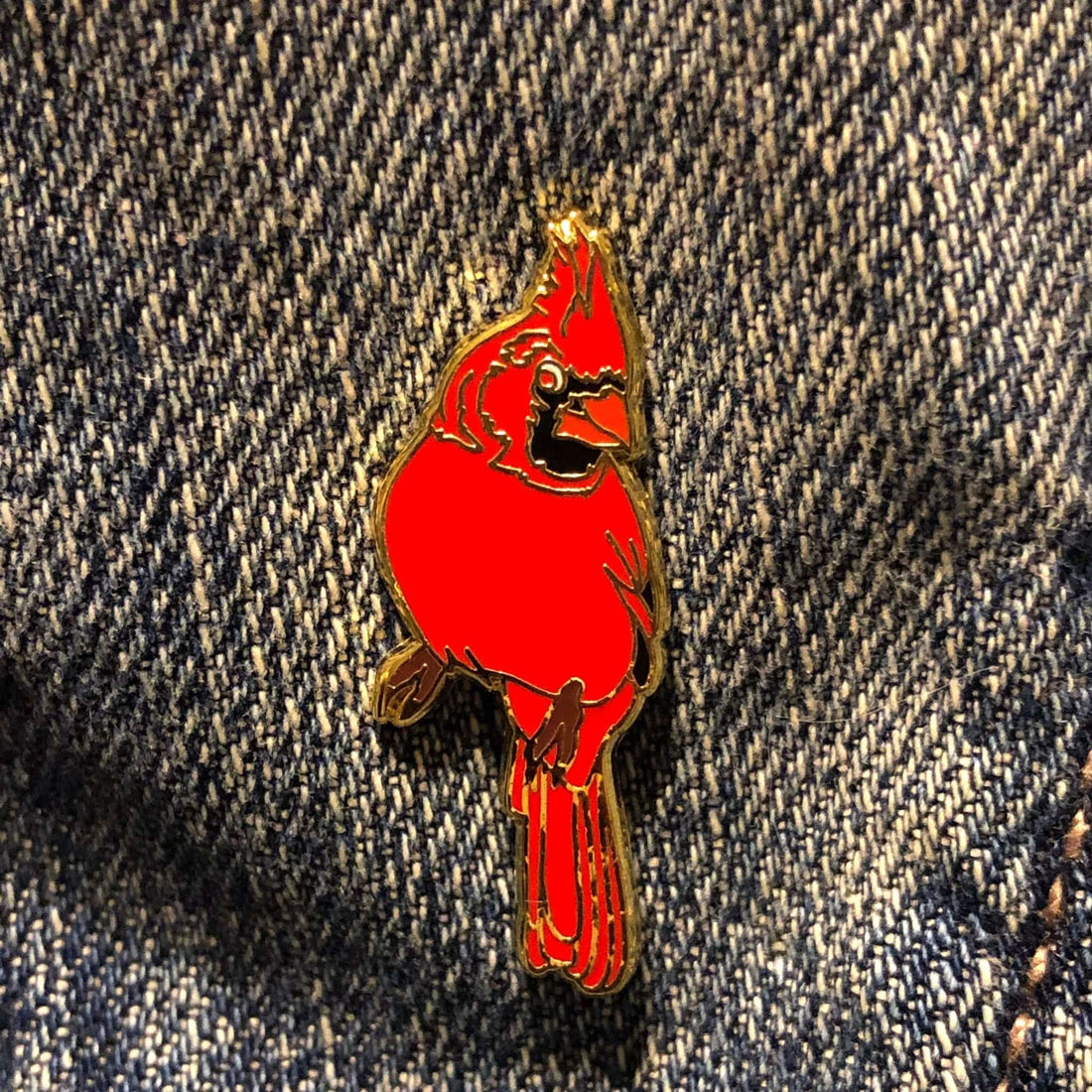 Cardinal Enamel Pin