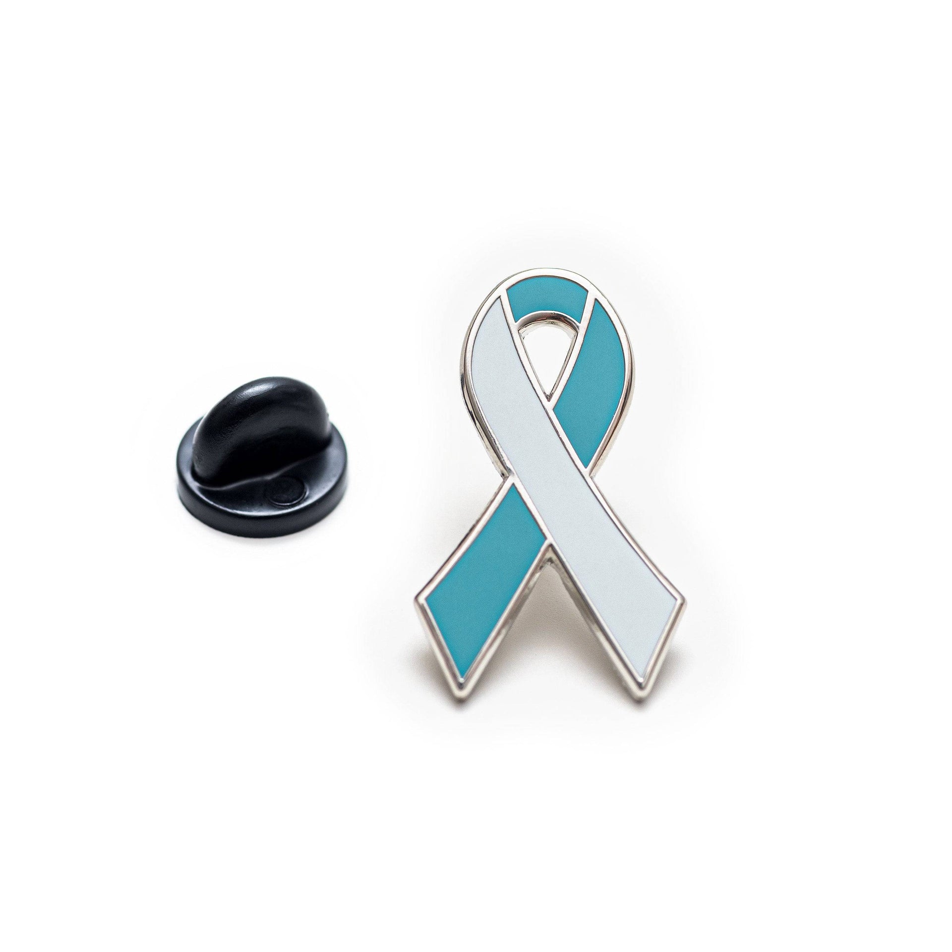 Cervical Cancer Pin – Hard Enamel Ribbon Brooch Accessory with Rubber Back