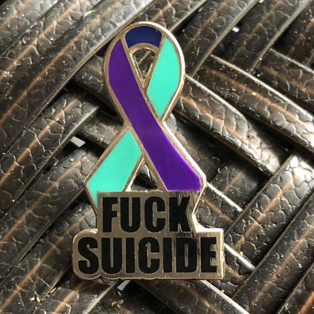Suicide Awareness Pin – Hard Enamel Lapel Pin With Rubber Clutch Backing