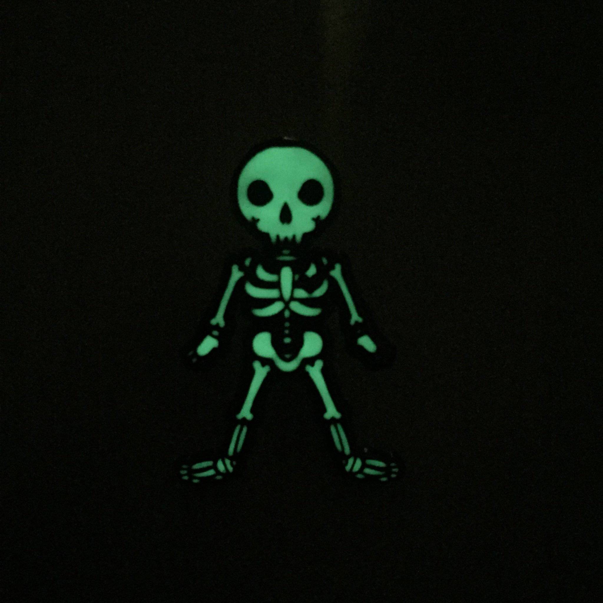 Glow in the Dark Skeleton Enamel Pin