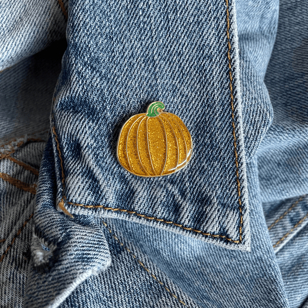 Gold Pumpkin Enamel Pin