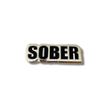 Gold Sober Enamel Pin