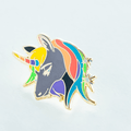 Gray Unicorn Enamel Pin
