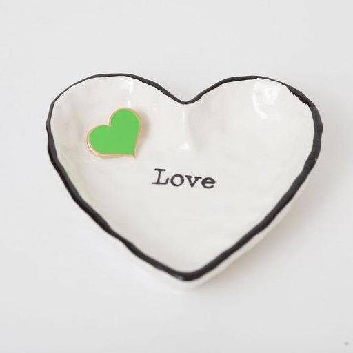 Green Heart Enamel Pin – ½-inch Subtle Accent for Healing & Support (Also 1-inch, ¾-inch)