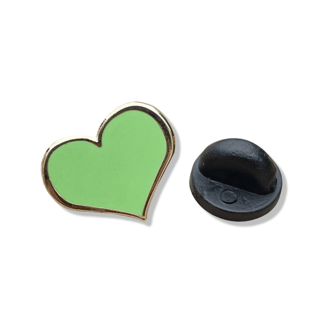 Green Heart Enamel Pin – ¾-inch Everyday Symbol of Growth & Support (Also 1-inch, ½-inch)