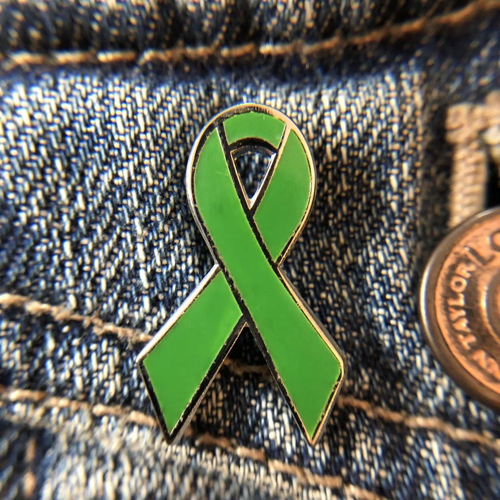 Green Ribbon Enamel Pin