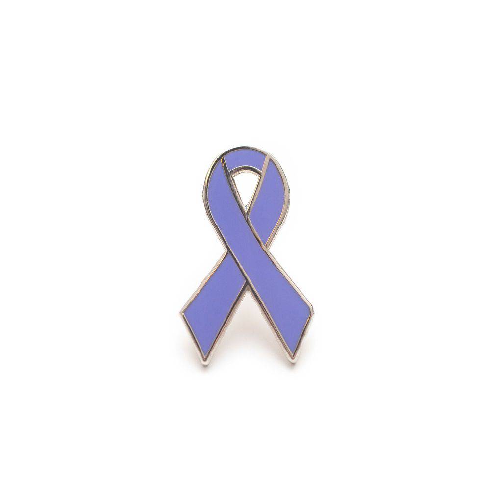 Hodgkin's Lymphoma Pin – Violet Ribbon Enamel Awareness Lapel Brooch
