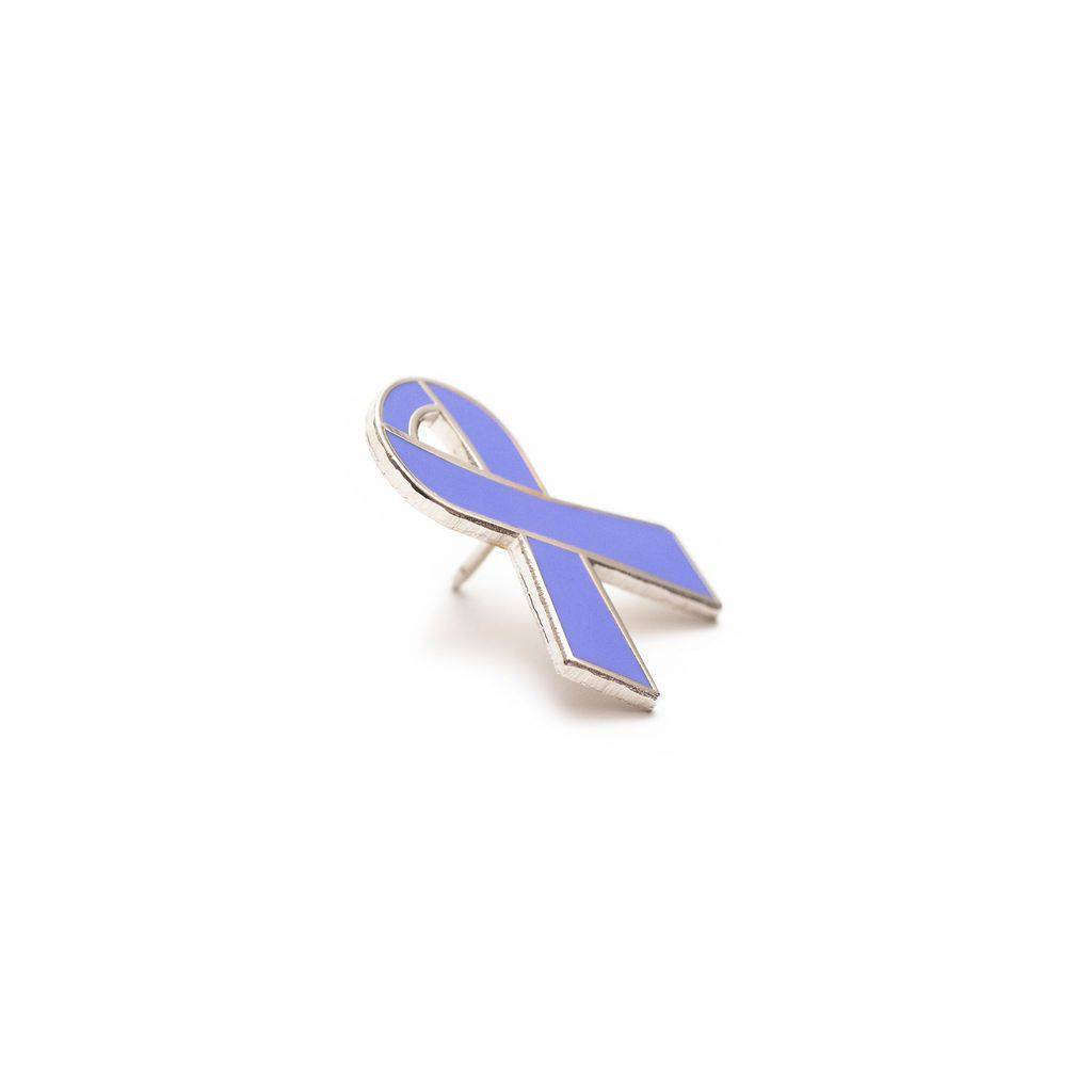 Hodgkin's Lymphoma Pin – Violet Ribbon Enamel Awareness Lapel Brooch