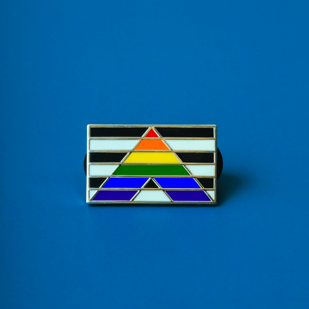 LGBTQ Ally Pride Pin – Hard Enamel Lapel Pin With Secure Double Posts