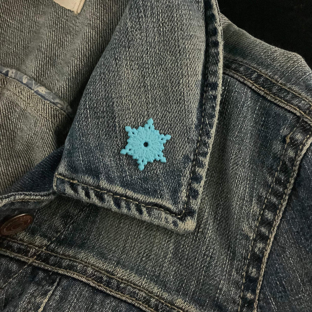 Light Blue Snowflake Enamel Pin