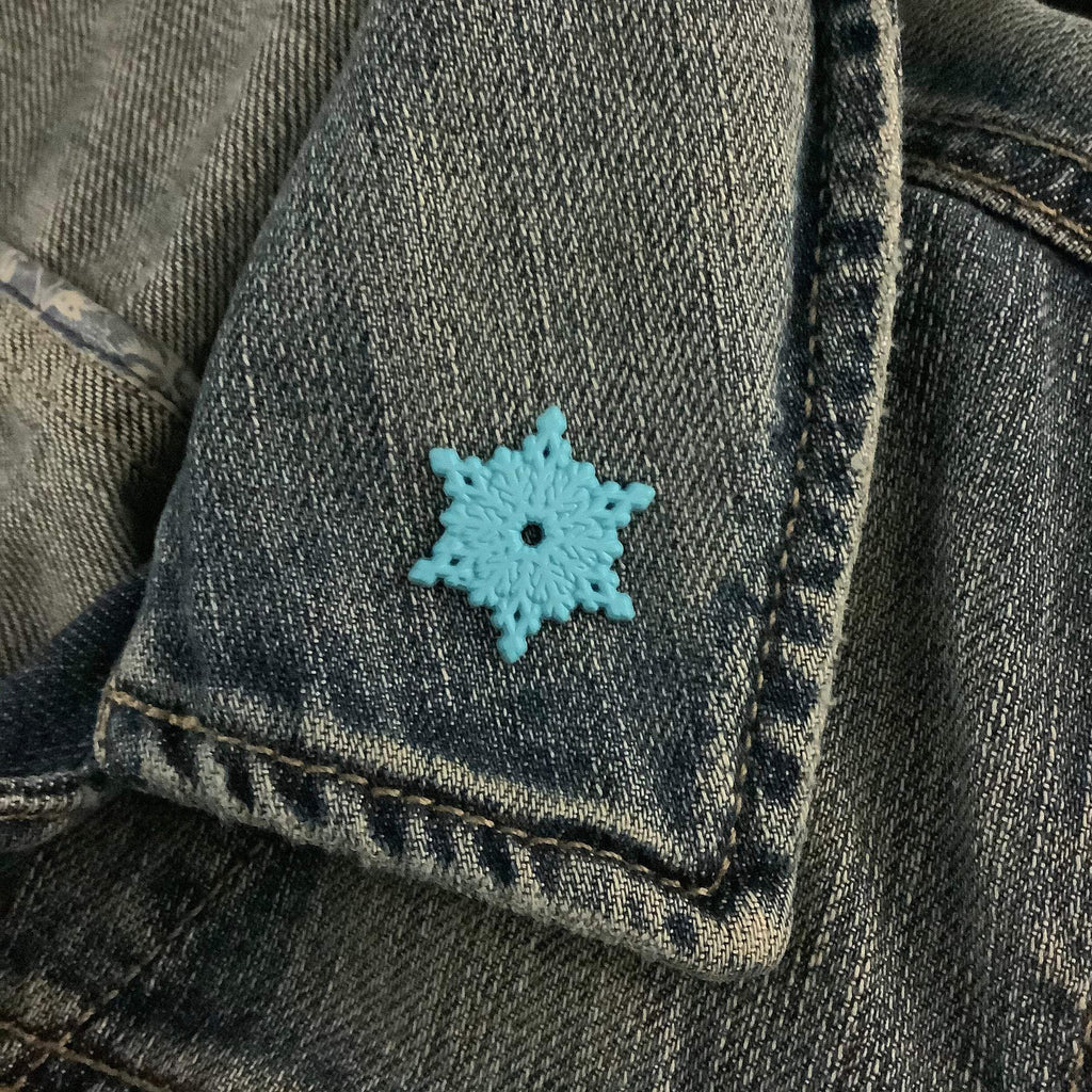 Light Blue Snowflake Enamel Pin