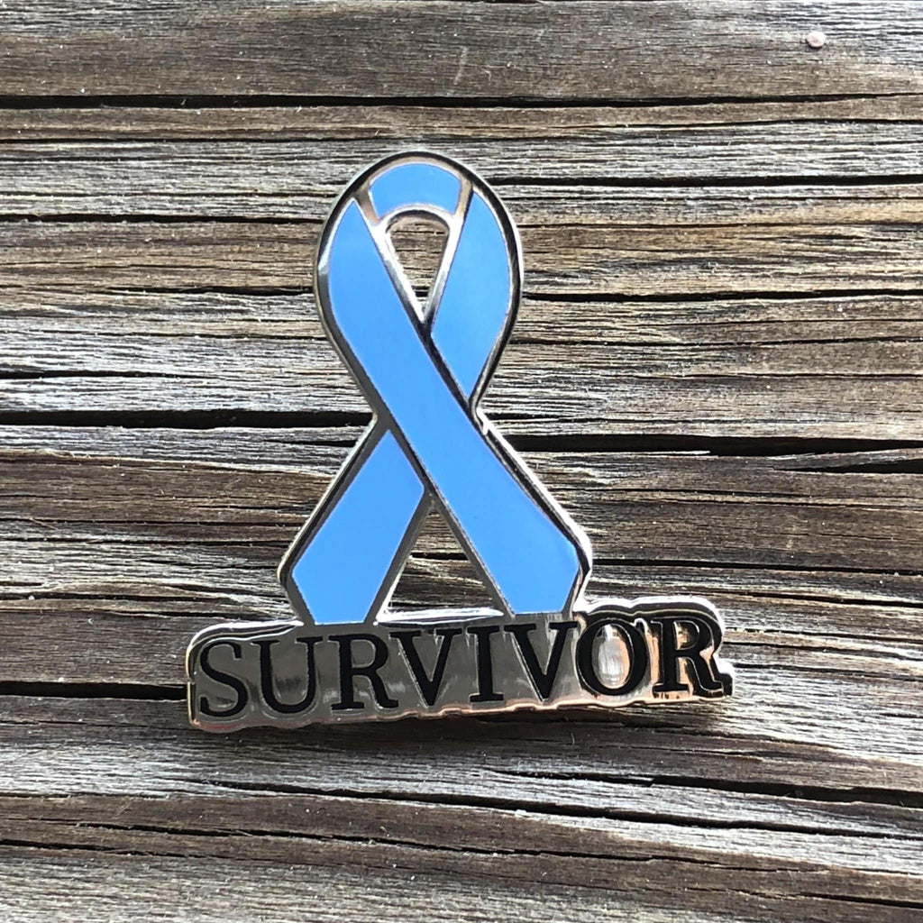 Light Blue Survivor Ribbon Lapel Pin: A Symbol of Courage and Strength for Prostate Cancer
