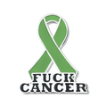 Lime Fuck Cancer Ribbon Enamel Pin
