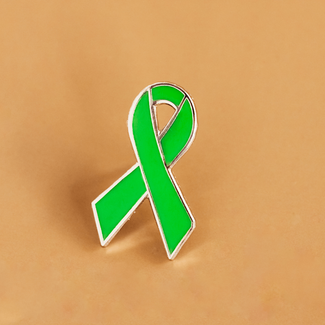 Lime Green Awareness Ribbon Enamel Pin