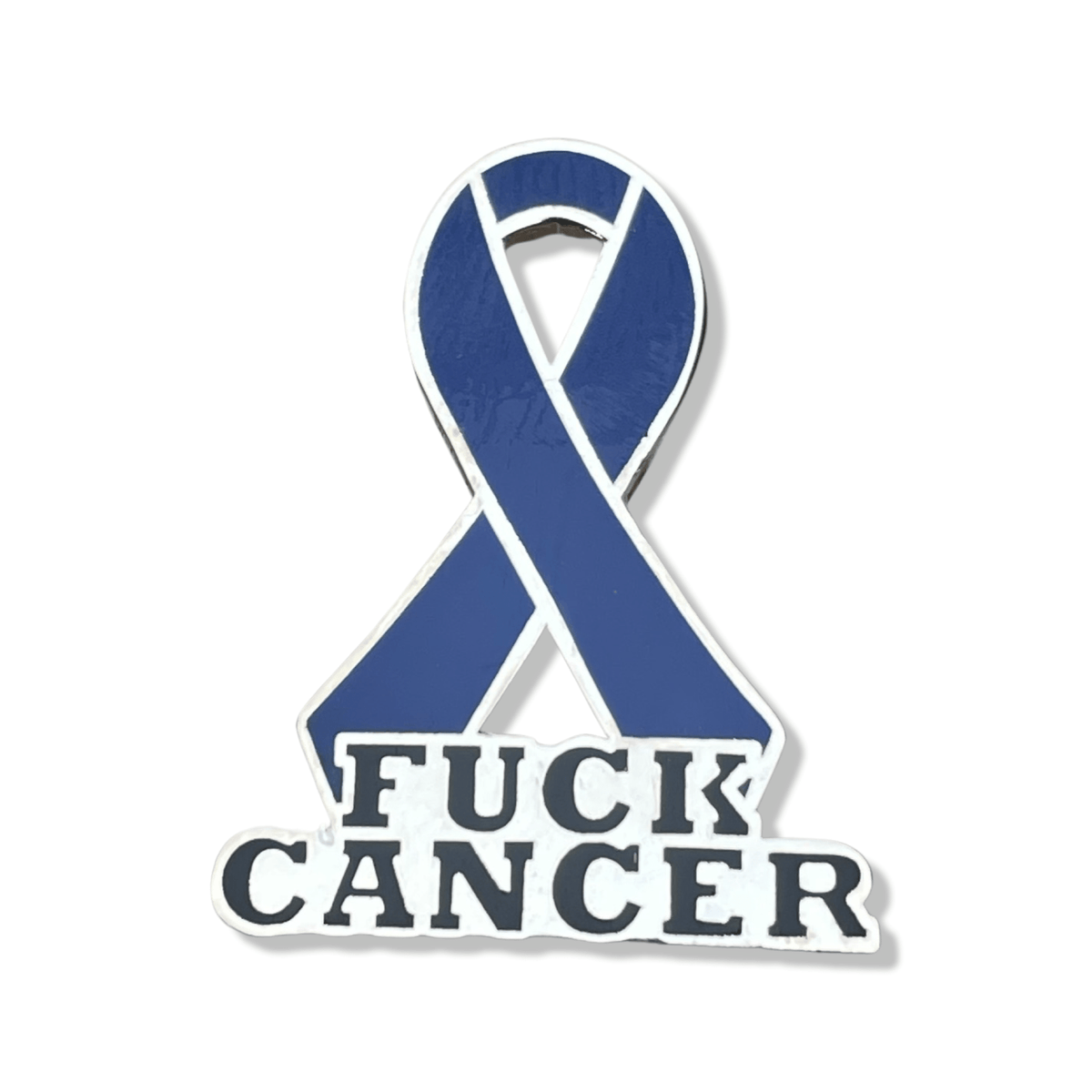 Navy Fuck Cancer Ribbon Enamel Pin