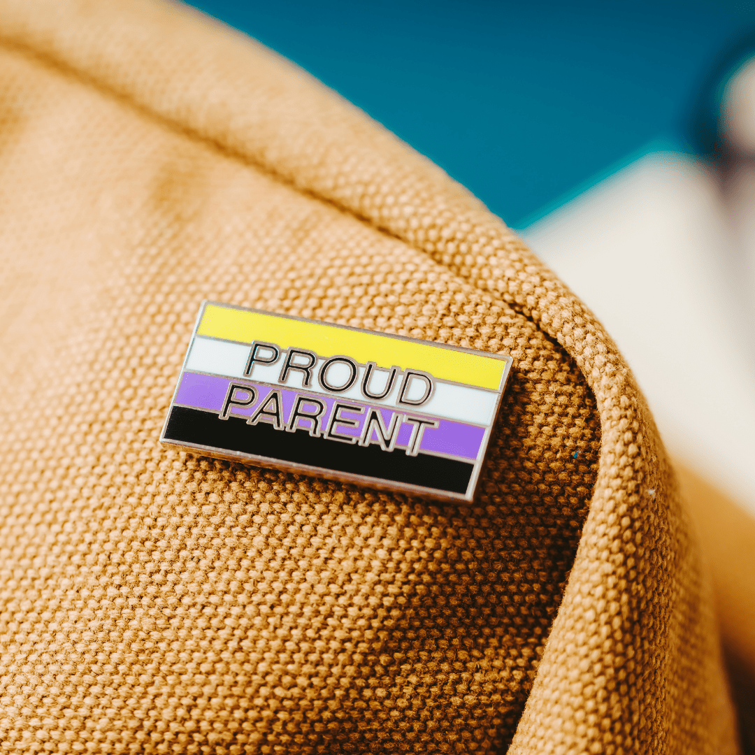 Nonbinary Proud Parent Enamel Pin