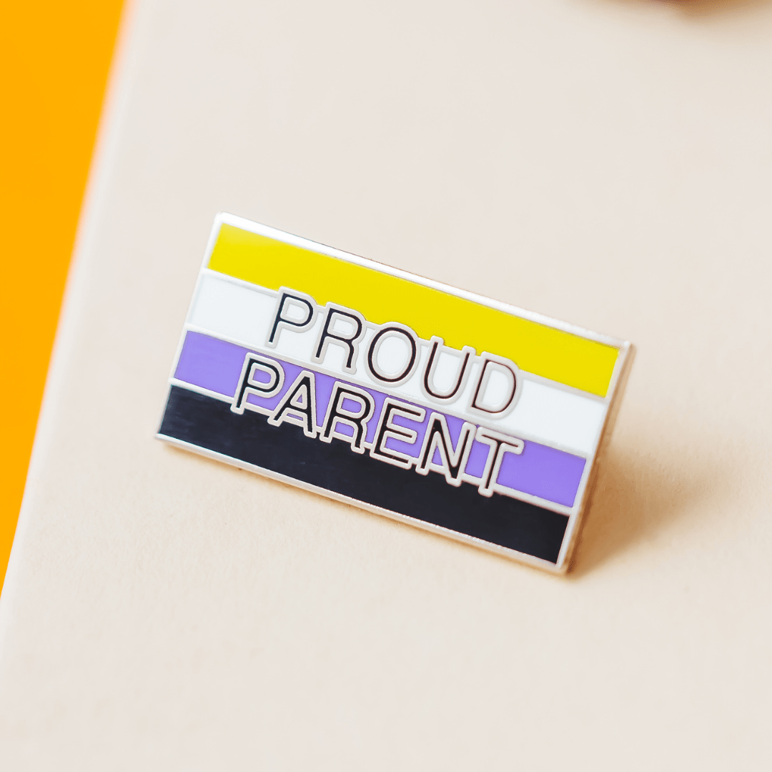 Nonbinary Proud Parent Enamel Pin