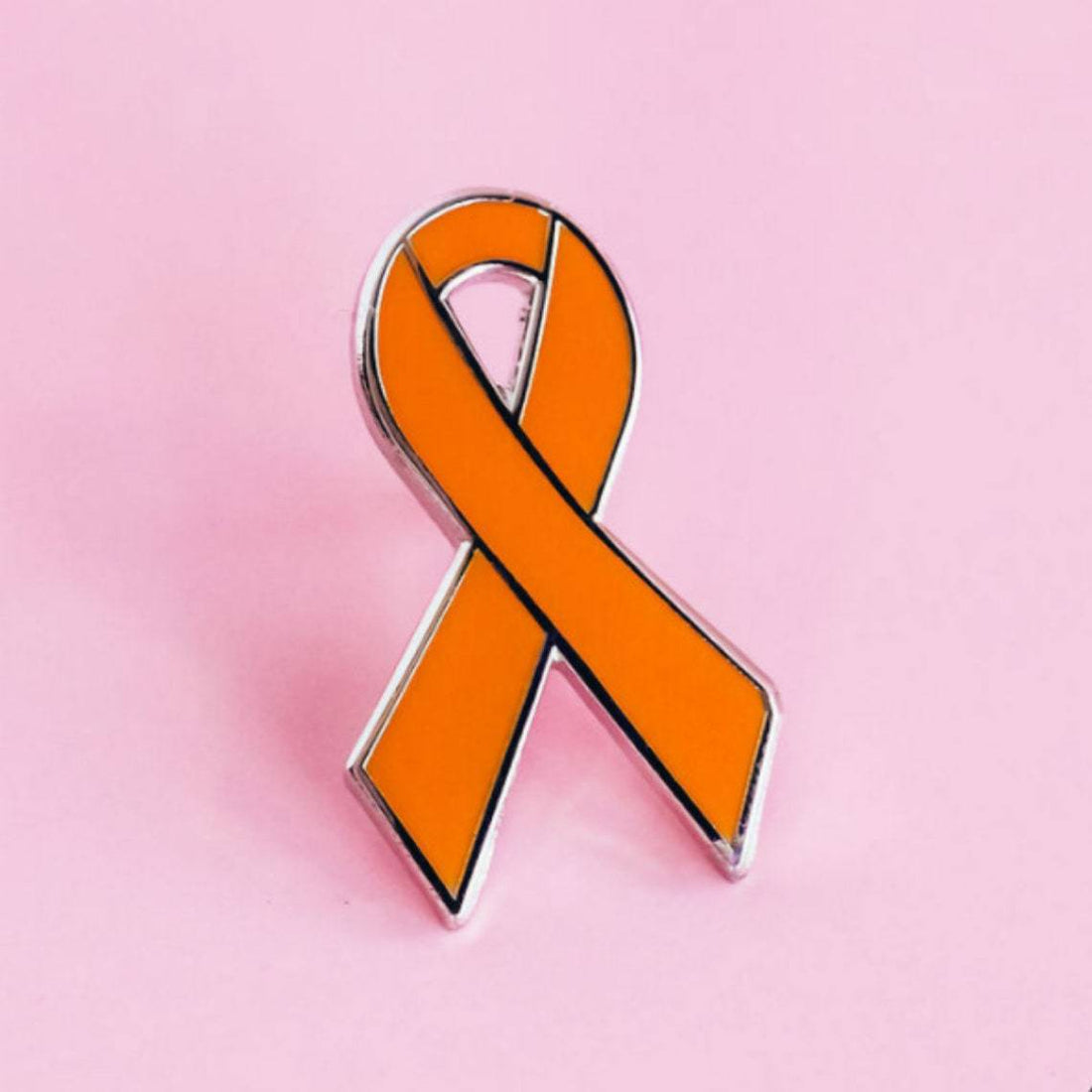 Orange Awareness Ribbon Enamel Pin