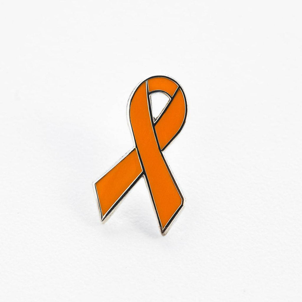 Orange Awareness Ribbon Enamel Pin