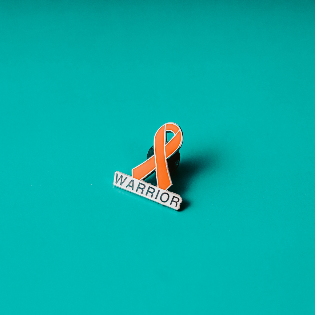 Orange Awareness Ribbon Pin – Hard Enamel Lapel Pin for Cancer Support & Warrior Cause