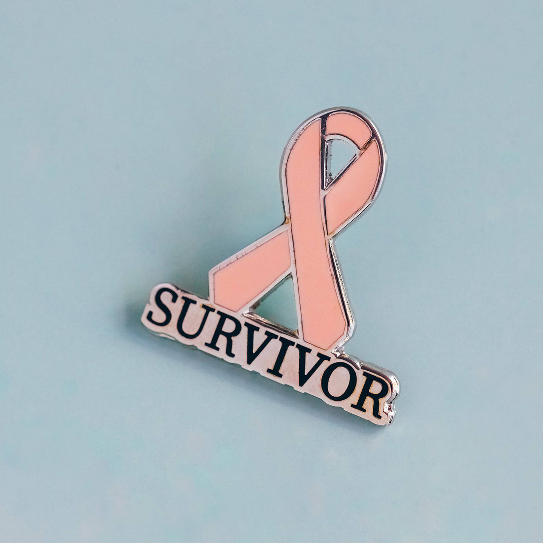 Peach Awareness Ribbon Pin – Hard Enamel Lapel Pin With Secure Post