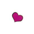 Pink Heart Enamel Pin - 3/4 inch with Gold Metal