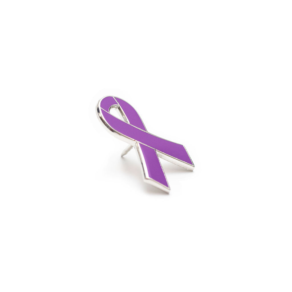 Purple Awareness Ribbon Pin – Hard Enamel Lapel Pin With Secure Lock Back