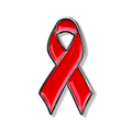 Red Awareness Ribbon Enamel Pin