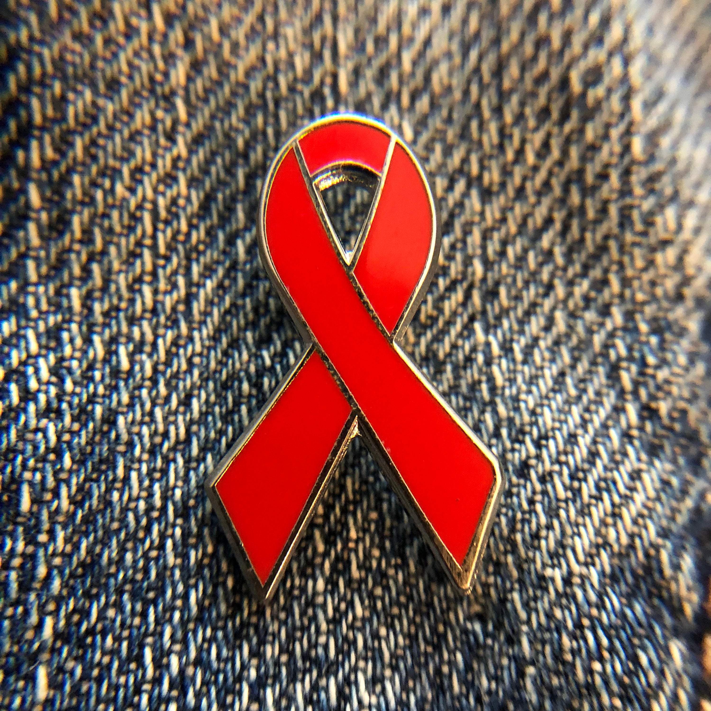 Red Awareness Ribbon Lapel Pin - Show Support for a Cause