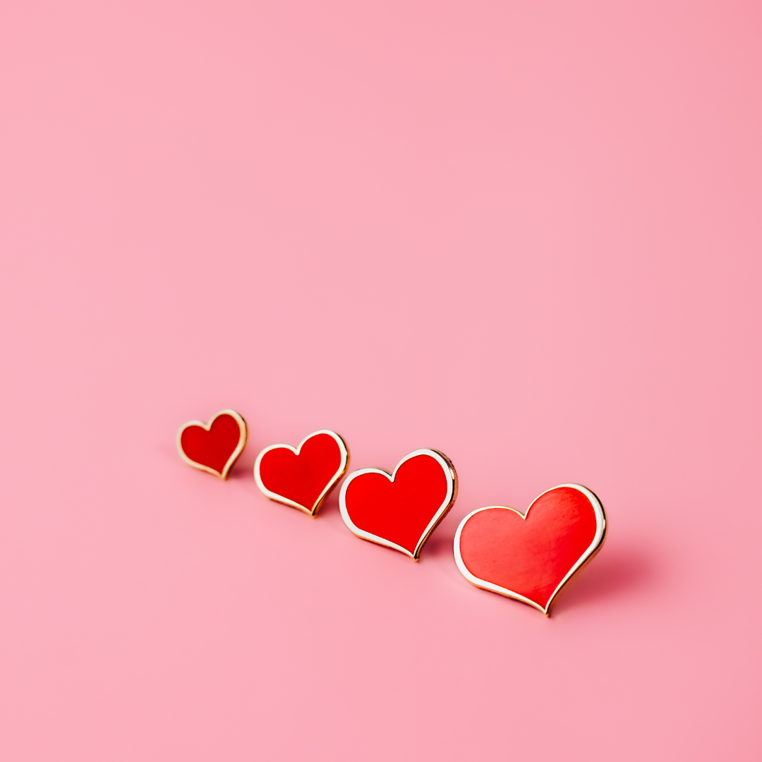 Red Heart Enamel Pin – ½-inch Subtle Accent (Also in 1, ¾ and ¼-inch)
