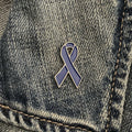 Royal Blue Awareness Pin - Soft Enamel Ribbon Lapel Accessory With Secure Post